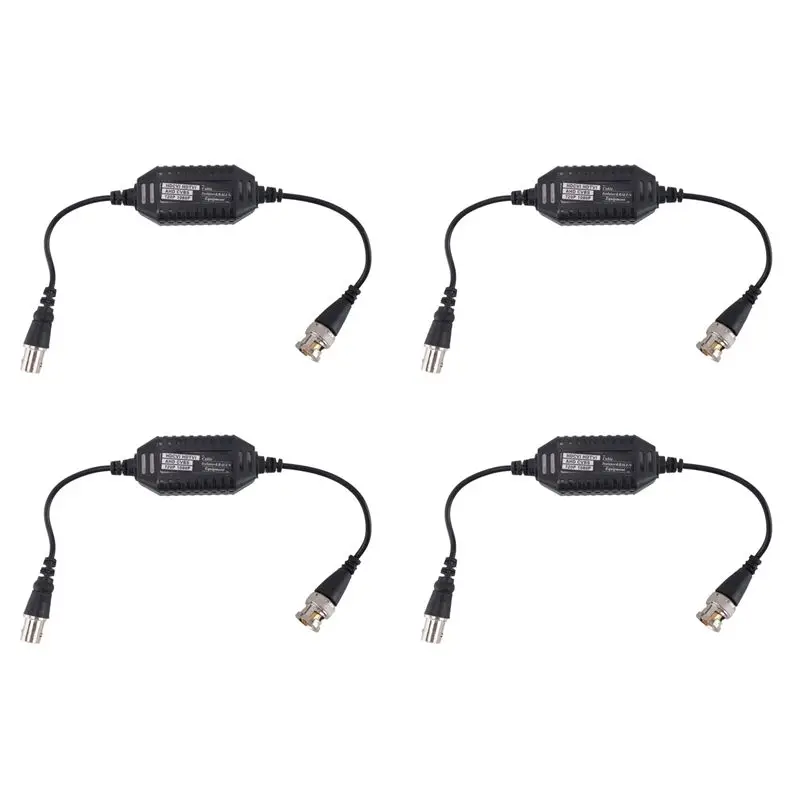 

ABGI-4Pack Coaxial Video Ground Loop Isolator Balun Male To Female For CCTV Camera