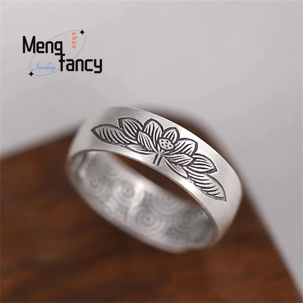 

Classic Fashion Popular Lotus Ring Retro National Style Light Luxury Small High-grade Sense Popular Charm Luxury Quality Jewelry