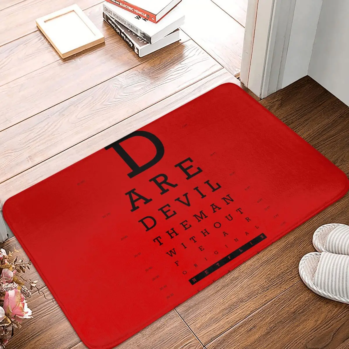 Marvel Daredevil Bath Mat D Red Doormat Flannel Carpet Outdoor Rug Home Decor