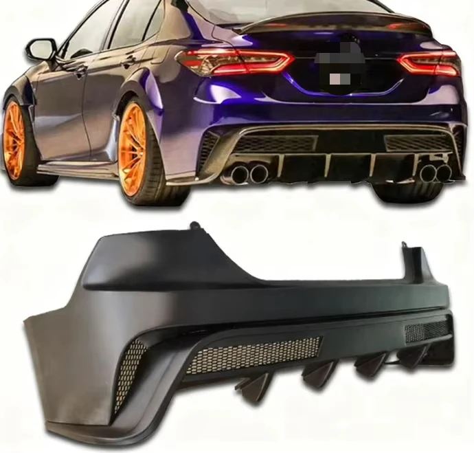 

2018-2023 for Camry Rear Bumper Modification Upgrades with Carbon Fiber Grain ABS Material Car Bumpers