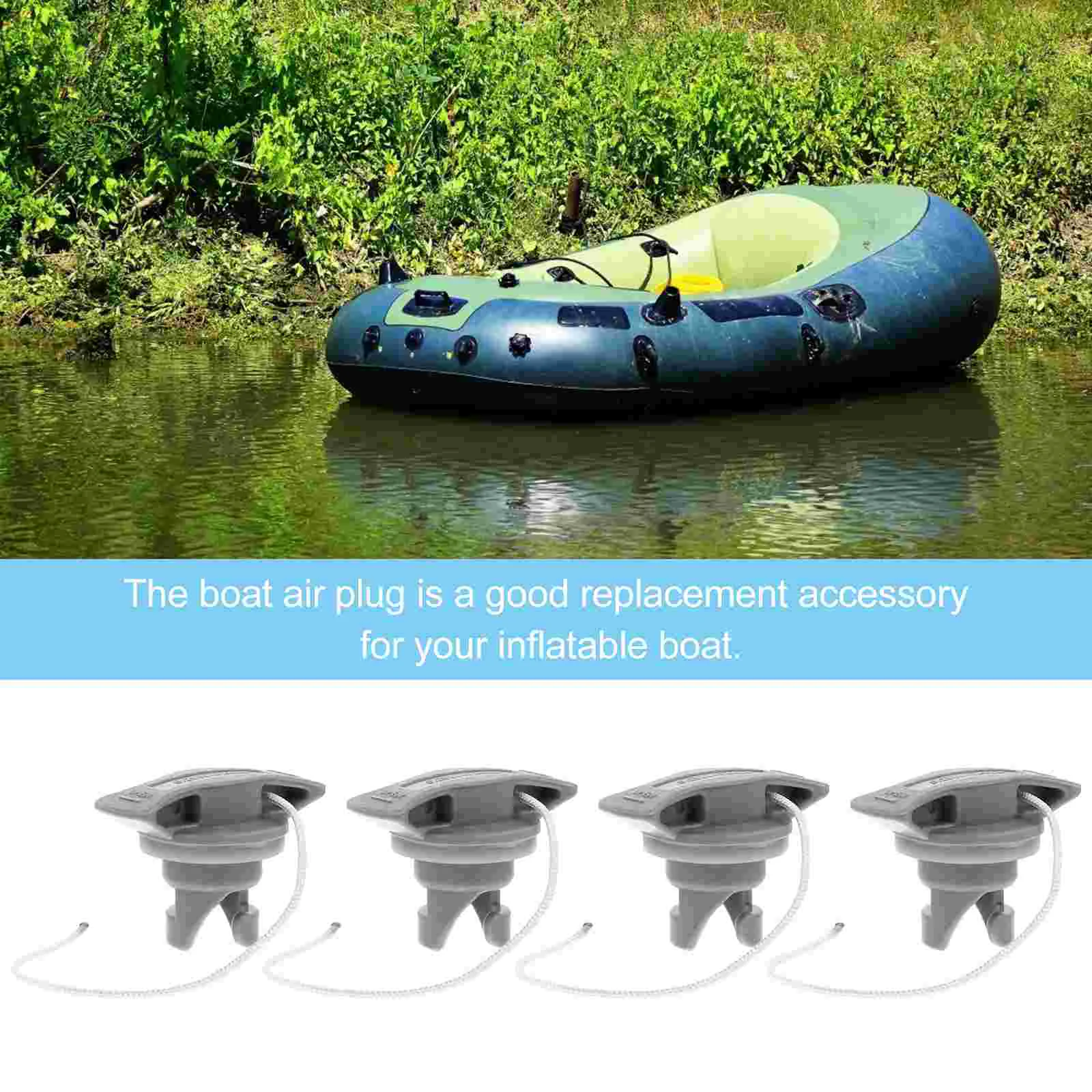 4 Pcs Kayak Air Valve Cover Cap Boat Plug Flight Case Maintenance Pvc Adapter Inflatable Accessories Repair