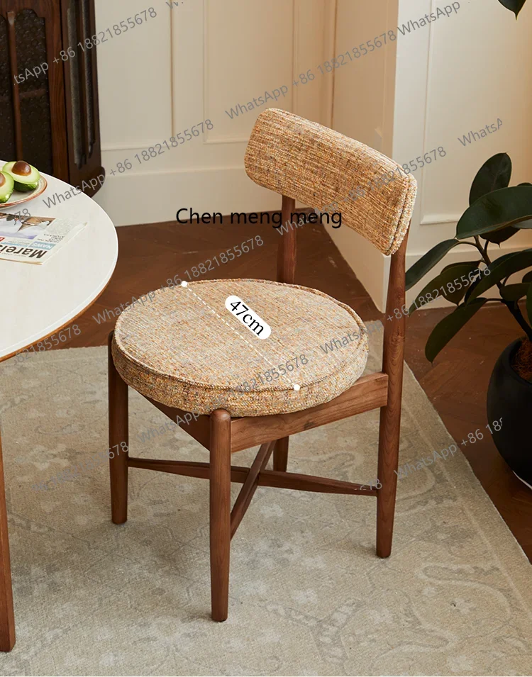 X  New, solid wood, retro comfortable soft bag backrest, dressing, leisure chair