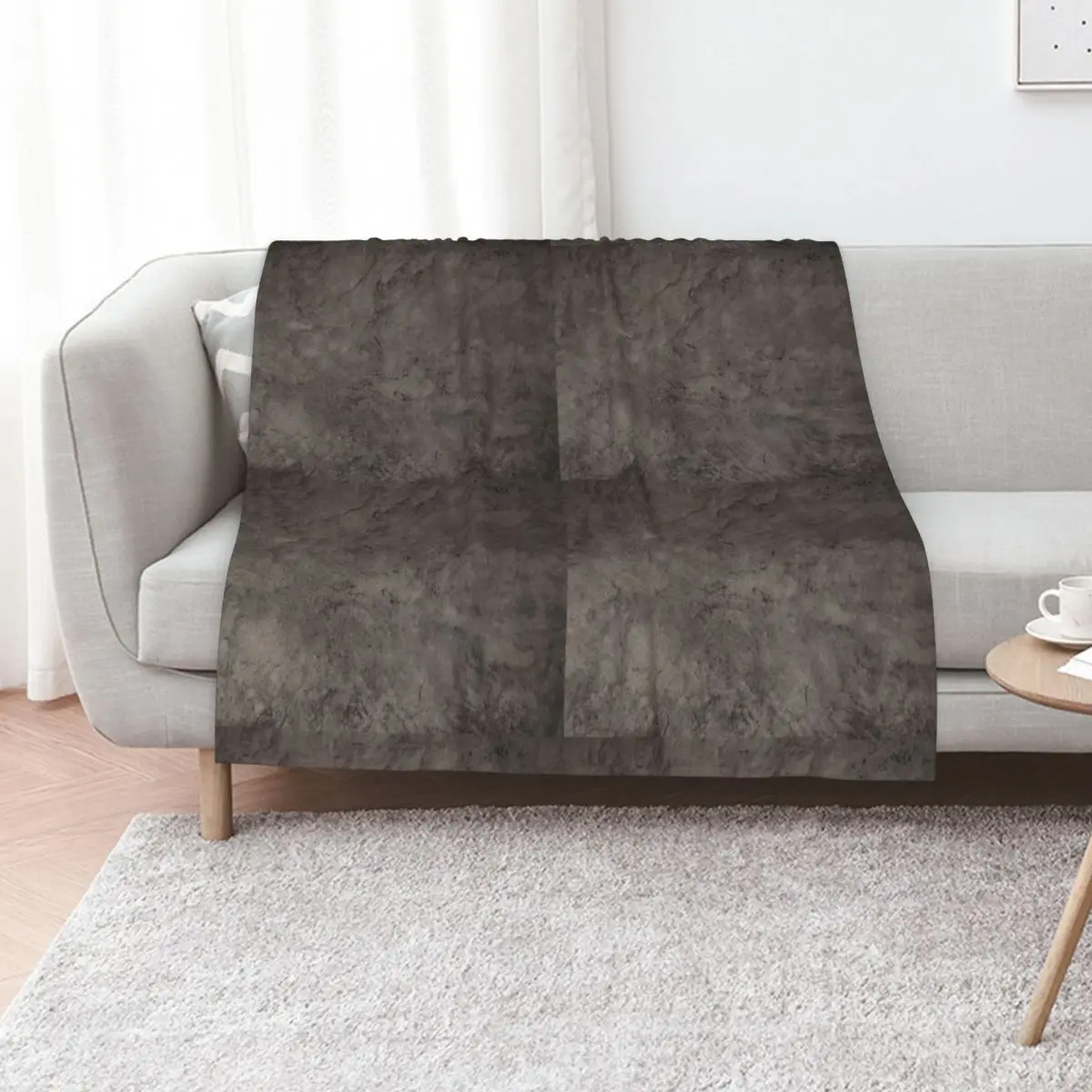 Grey Leather | Ethical Cowhide and Skin Throw Blanket anime Picnic Decorative Beds Summer Moving warm for winter Blankets