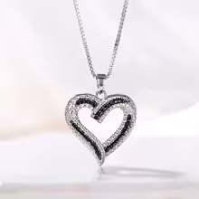 Heart in Heart Necklace Hollow Heart Pendant Gift - YC4699-1