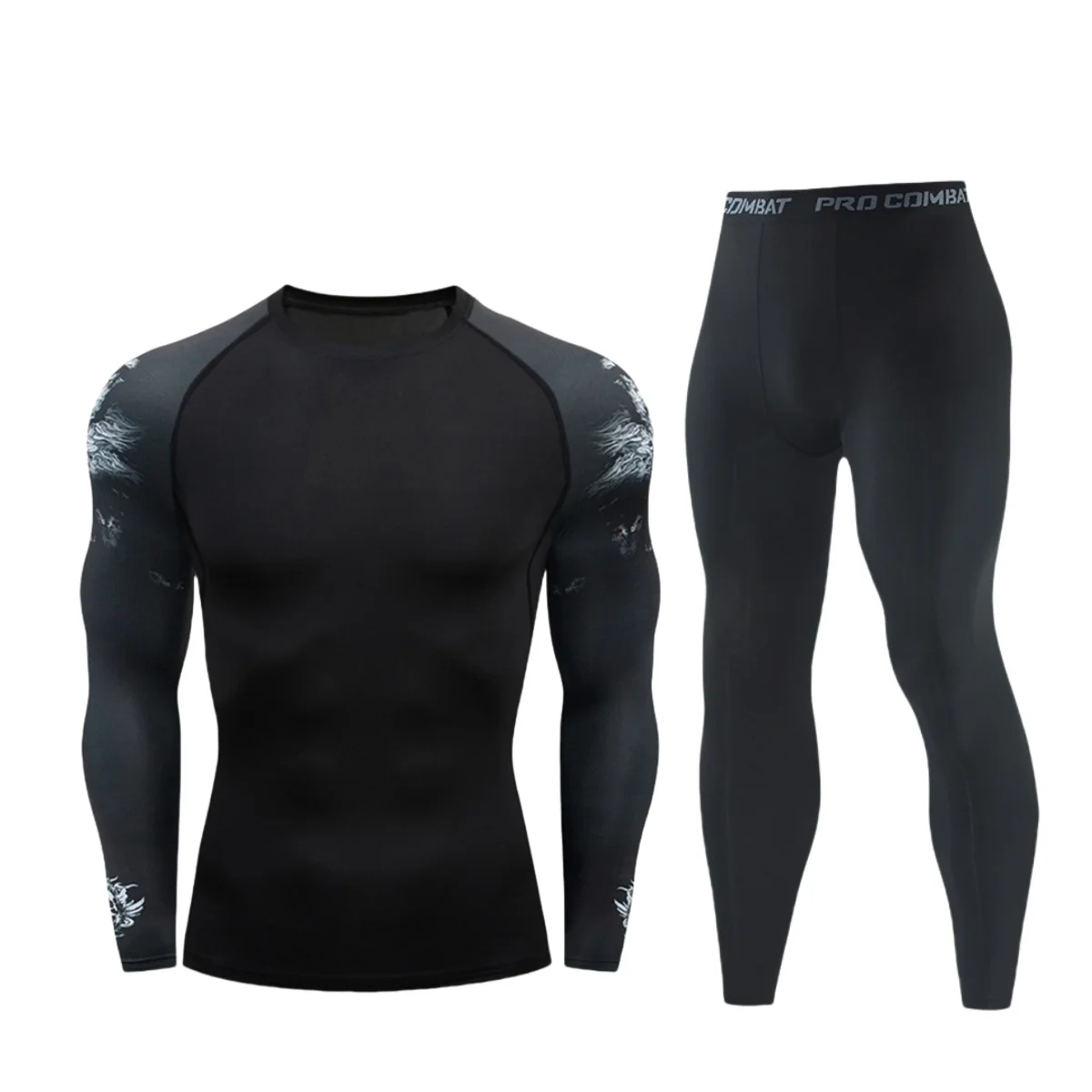 Men's Thermal Underwear Sets Compression Long Johns Sport Suits Clothes Gym Fitness Quick Dry Basketball Leggings Set