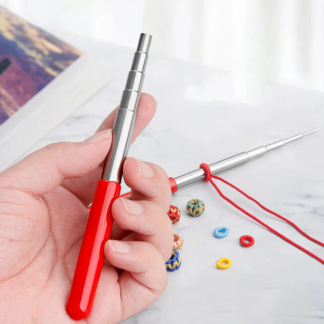 2 ชิ้น/เซ็ตรอบแหวนลวดห่อ Mandrels ลวดเหล็ก Looping ลูกปัดโลหะเครื่องประดับ FORMING Stick เครื่องมือเครื่องประดับแหวนทําชุด