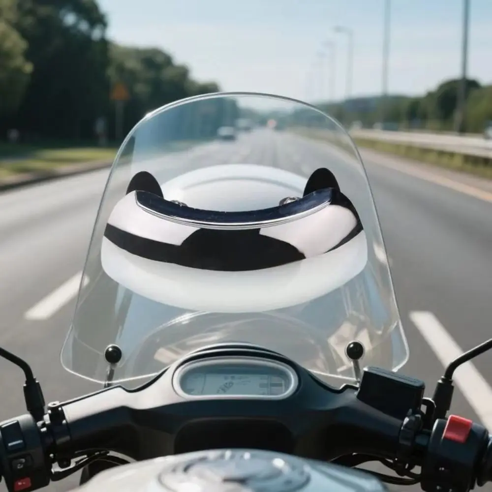 180 Degree Wide Angle Motorcycle Rearview Mirror Blind Detection Adjustable Windshield Wide Angle Mirror Clear Parabolic 4