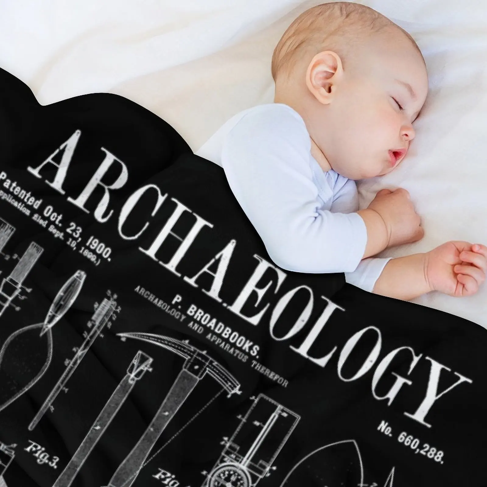 Archaeologist Archaeology Student Field Kit Vintage Patent Throw Blanket Summer Sofas Blankets