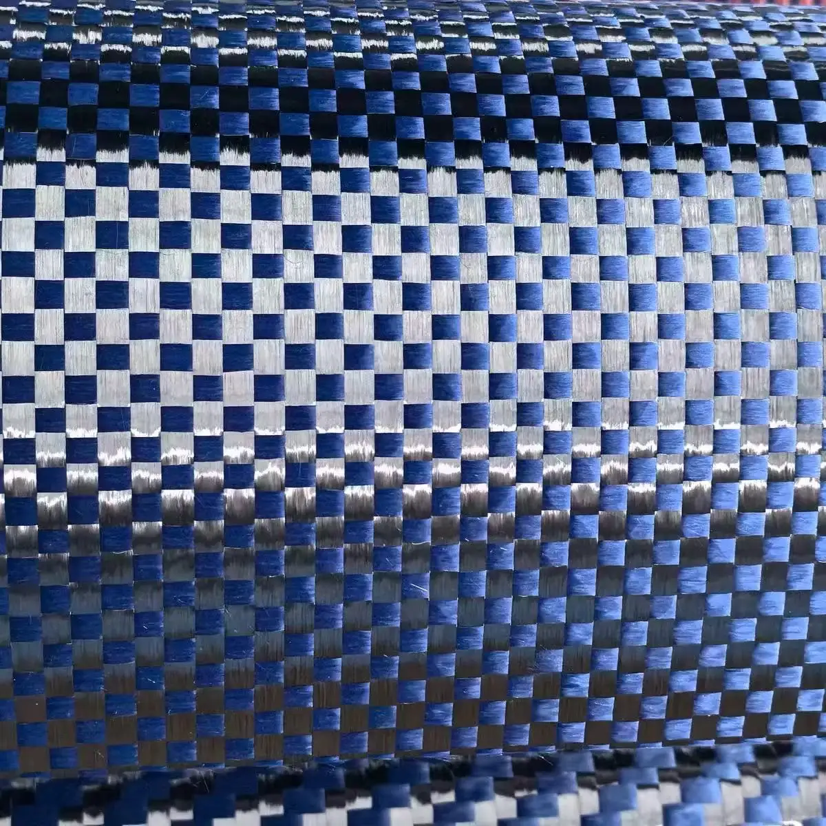 

156g 8 * 8 carbon fiber aramid mixed woven widened cloth, blue red aramid with black carbon fiber Width 50cm/20 inches