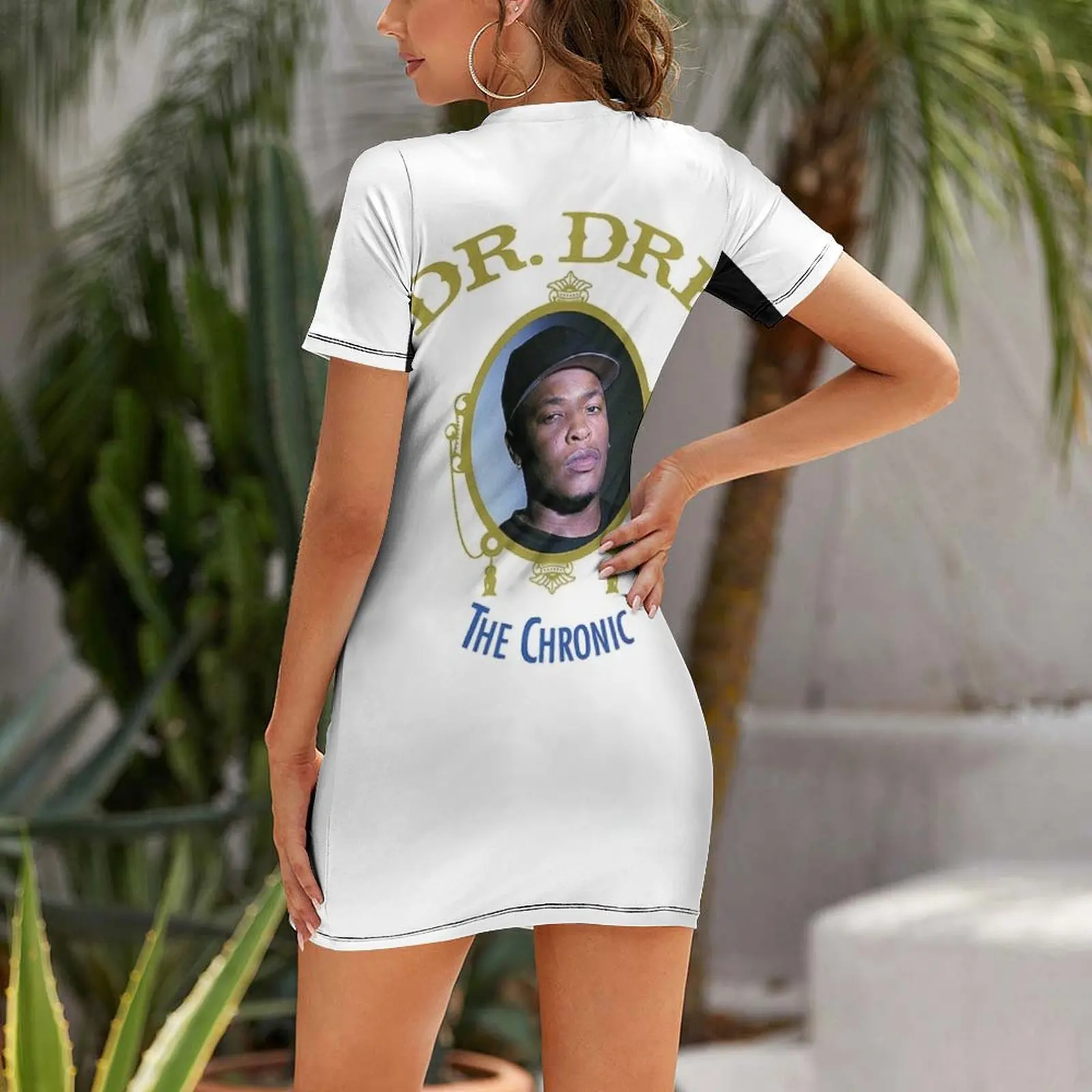 Dr Dre the chronic album cover Short Sleeved Dress Summer skirt Women's summer long dress