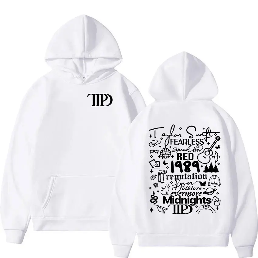 2024 Album The Tortured Poets Department Hoodie Man Women Fashion Retro Pullover Sweatshirt Casual Spring Autumn Oversized Hoody