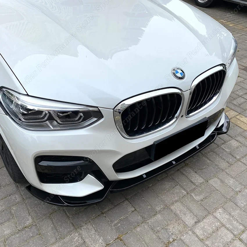 For BMW X3 X4 G01 G02 M Pack Car Front Bumper Splitter Lip Spoiler Diffuser Guard Body Kit Cover 2018 2019 2020 2021 Tuning New