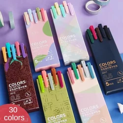 30 Colors Hand Account Gel Pen Morandi Macaron Retro Color Gel Pen Ins Simple Student Only Japanese Style Notes korean stationer