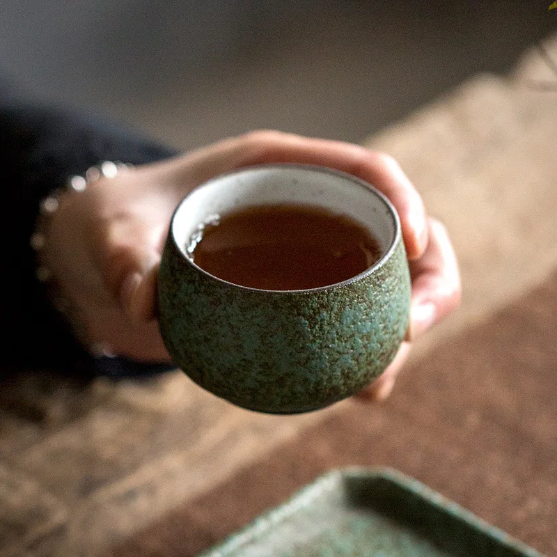 

Rustic Vintage Master Cup Japanese Handmade Teacup Antique Single Cup Ceramic Personal Cup