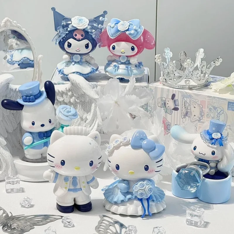 TOPTOY Hellokitty&Deardaniel Blind Box Romantic Wedding Series Anime Figure Model Kuromi My Melody Cinnamorol Pochacco Toy