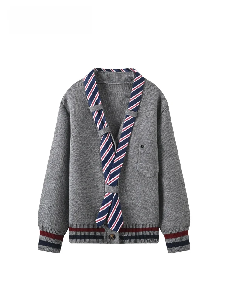 

plus Size Women's College Sle Striped Knitwear V-Ne Long Sve Thiened Autumn Winter Open Cardigan Lazy Sle Outerwear