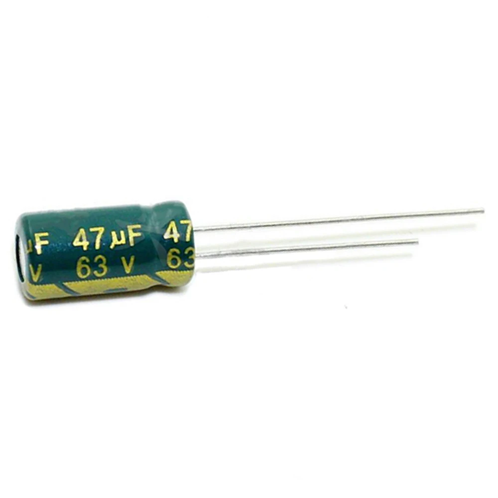 20 sztuk/partia Rubycon 47UF 63V 6*11mm wysokiej częstotliwości niski ESR/impedancja aluminiowy kondensator elektrolityczny 47uf63V 63V47UF 6X11 20%