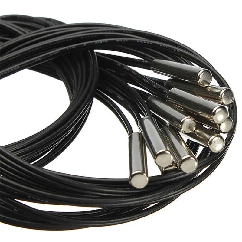 10pcs/kit 5 x 25 mm NTC-3470 Professional Waterproof 10PCS NTC 10k Ohm 1% 3470 Temperature Sensor Probe thermistor Epoxy probes