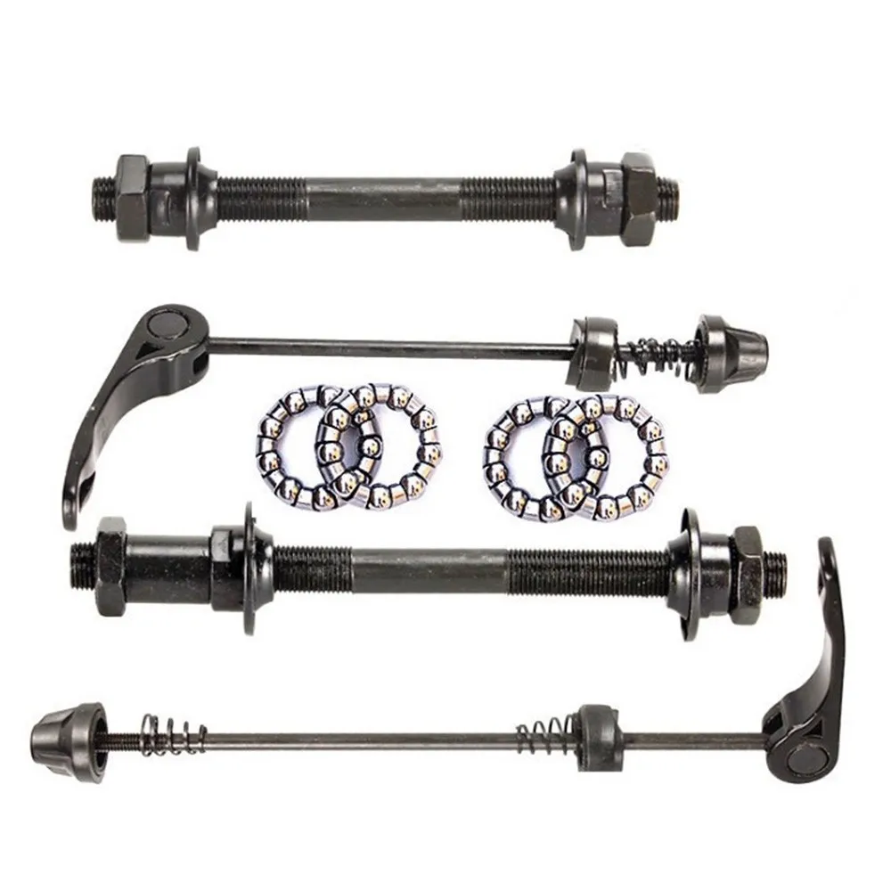 1set Bicycle Axle Front Rear Quick Release Skewers With 25m(1/4)Hub Bearings Replace Hollow Shaft Quick Release Rod Cycling Part