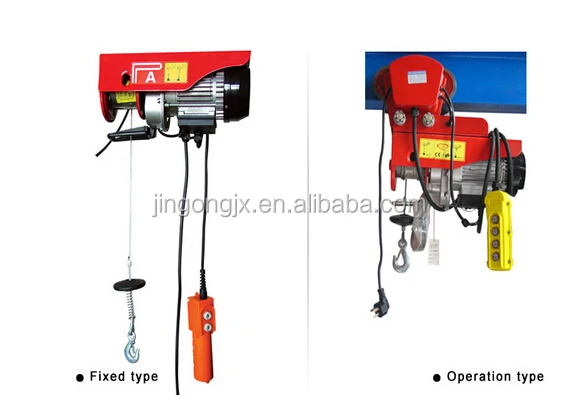 220V 500KG Electric Mini Crane For Work Shop Steel Cable Hoist With Controller