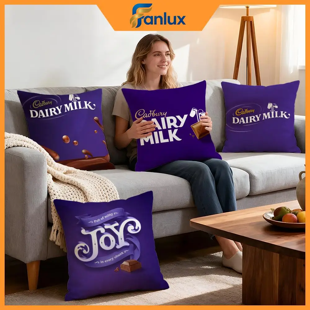 Funda de cojín de marca Cadbury, 4 Uds., fundas decorativas, funda de cojín suave para decoración de sofá, fundas de almohada de 40x40 y 45x45