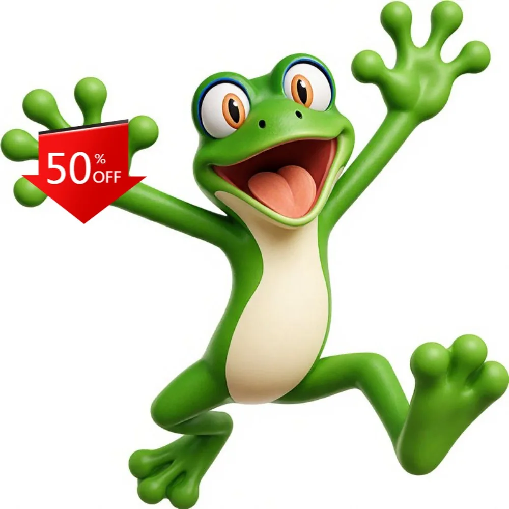 

Ярко-зеленая наклейка с мультяшной лягушкой для автомобиля, ноутбука, окна, бампера, водонепроницаемая виниловая наклейка, крутая, эстетичная, забавная, стильная