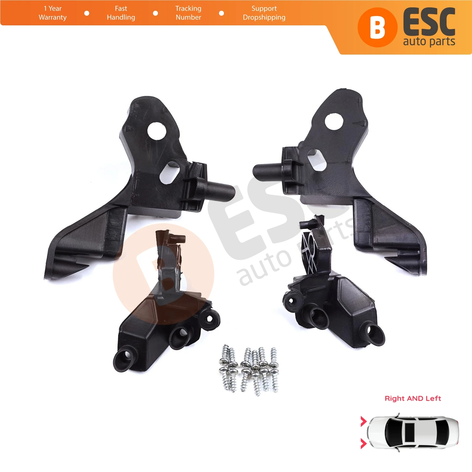 EHL574 Headlight Holder Mount Repair Bracket Tab Left Right Side for Citroen C4 MK2 B7 NC 2009-2018 DS4 MK1 NX 2010-2015