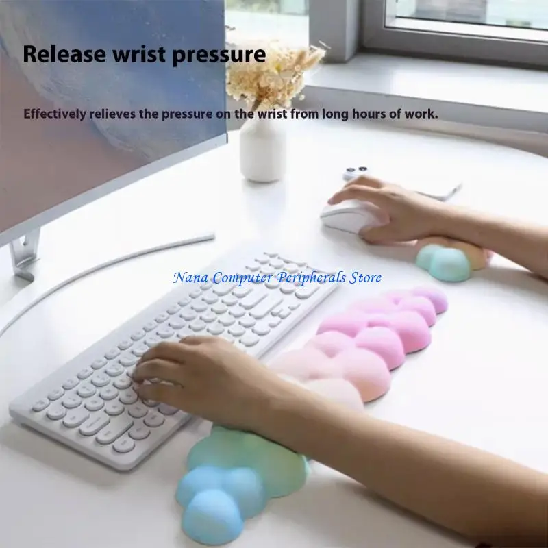 

F68C Wrist Rest for Computer Keypad Arm Wrist Rest Base Extended Rest Ergonomic Memory Foam for Keypad and Mouse Typing