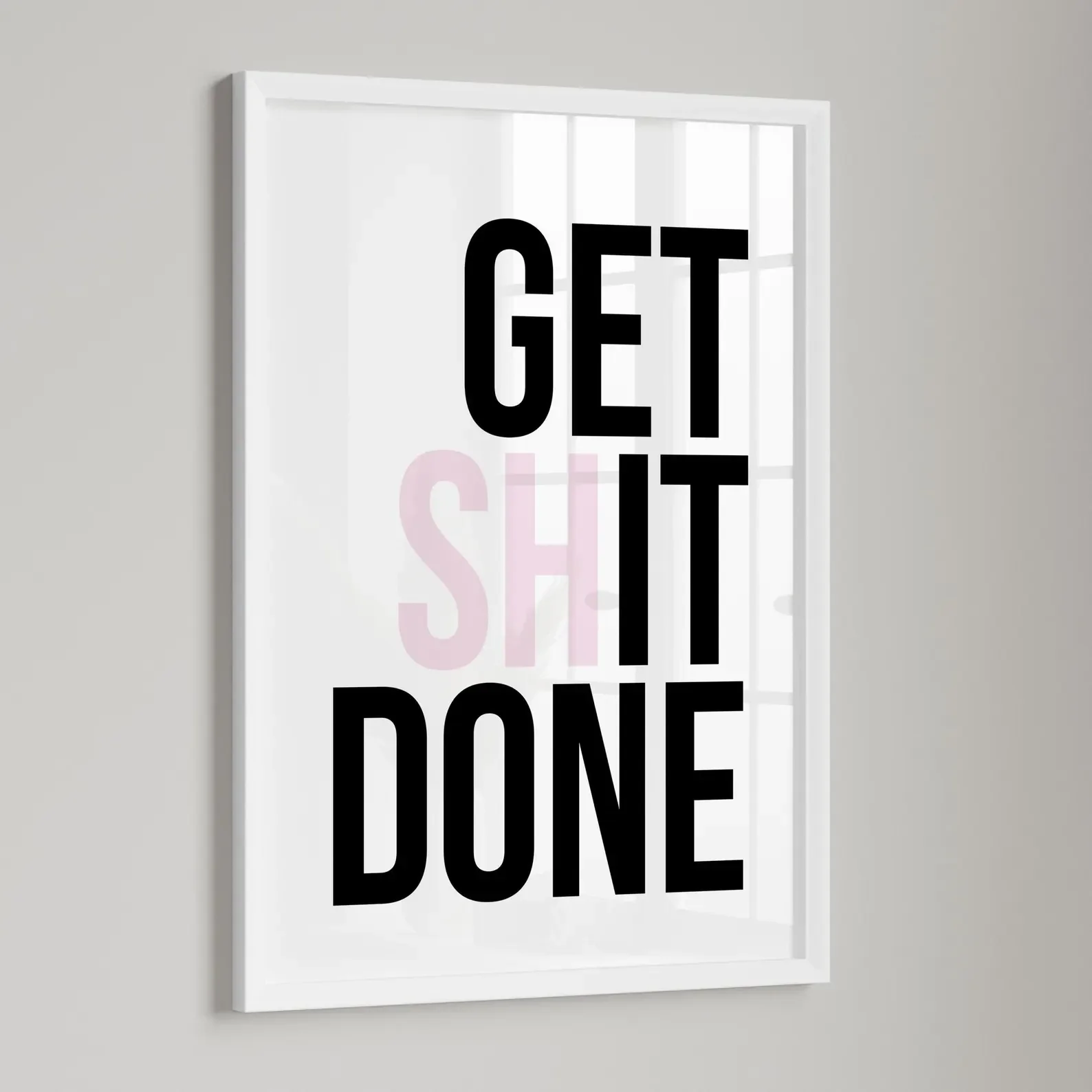 Get Shit Done, Office Art, Motivational Poster, Office Prints, Desk Decor, Home Office Art, Funny Wall Art, Sweaty Prints, Typog