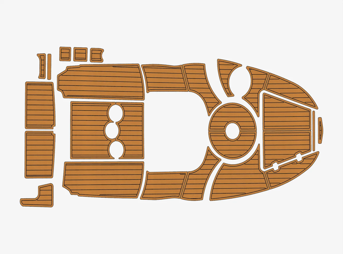 

2001 Sessa Key Largo 21 1/4" 6mm EVA foam Non-Slip PVC Teak Decking marine Mat seadek aqua carpet Marine Floor