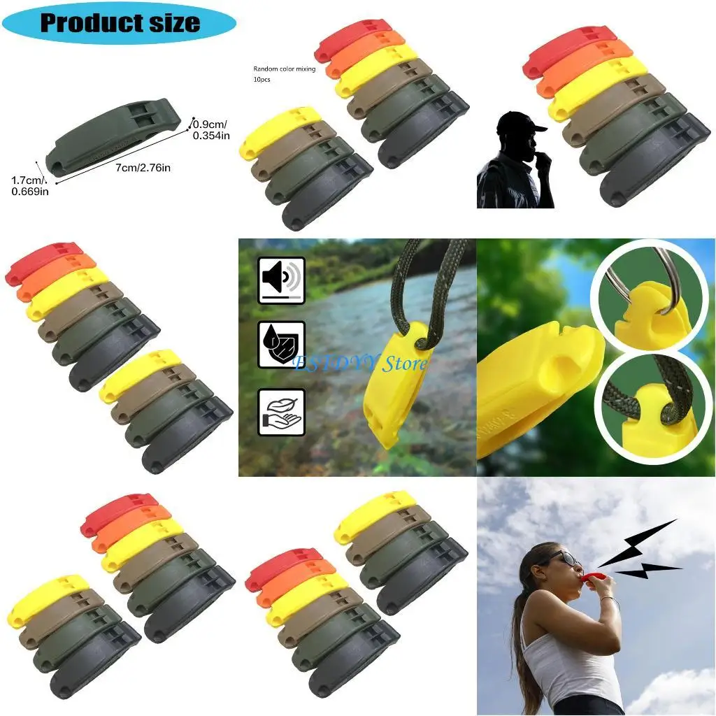 

G6DE Light weight Durability Plastic Safety Whistled Durability High Frequency Safety Whistled For Hiking Camping Backpacking