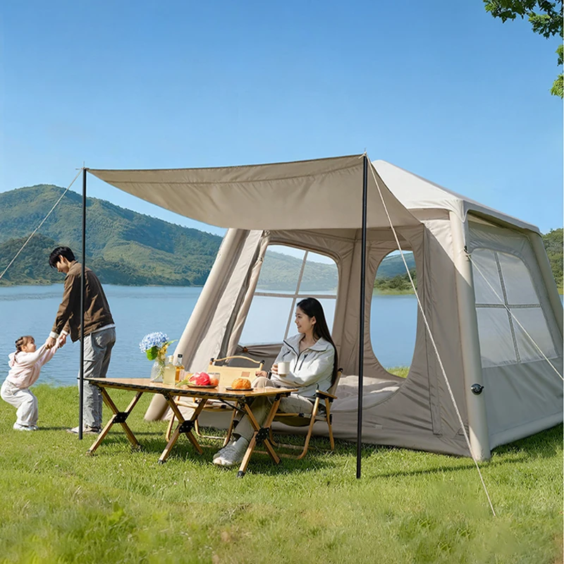 New Inflatable Tent Outdoor Camping Gear Foldable Portable Tent Overnight Thickened Fabric Waterproof Air Tent