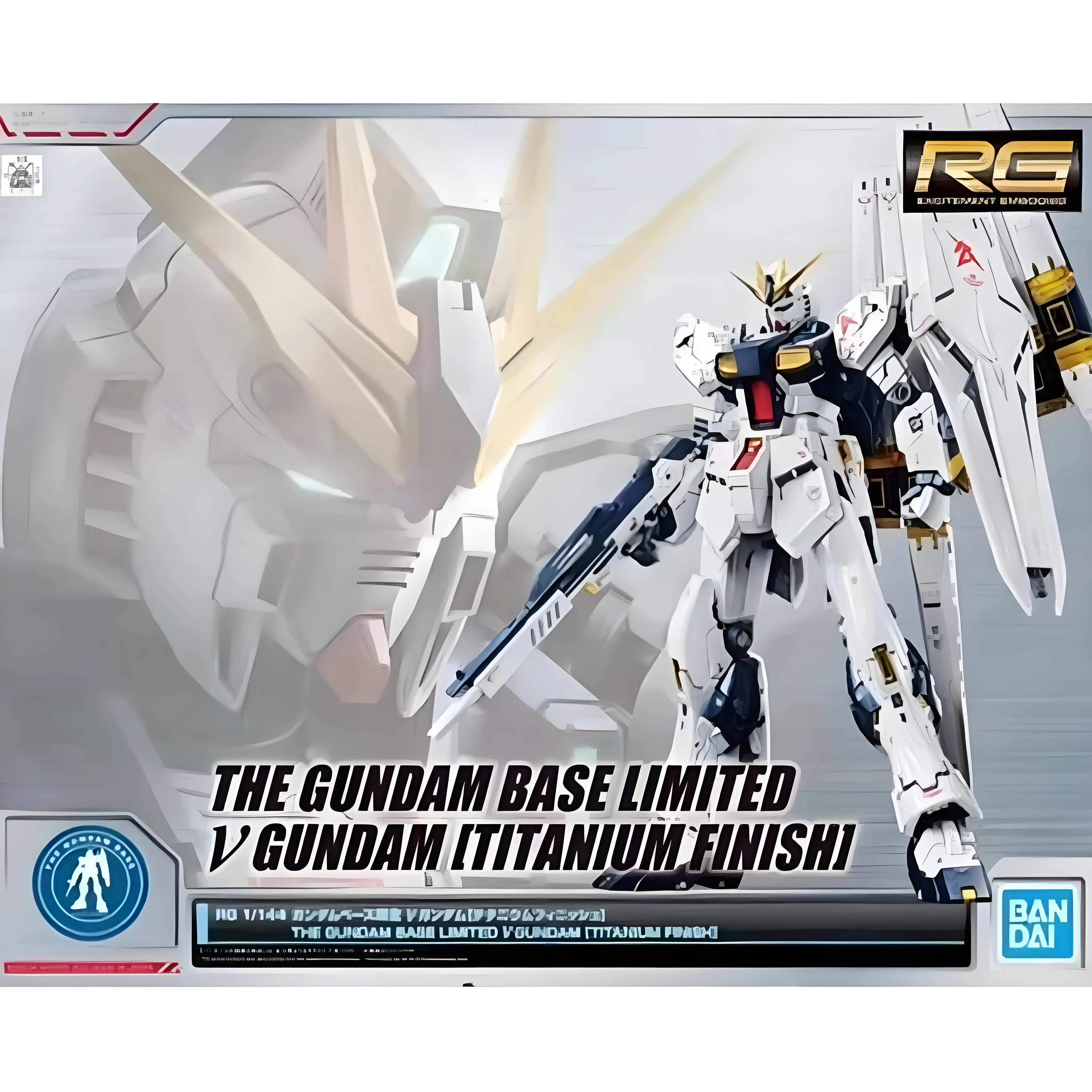 Bandai Original RG, la BASE GUNDAM limitada V GUNDAM [acabado de titanio] figura de acción modelos de ensamblaje juguetes adornos coleccionables