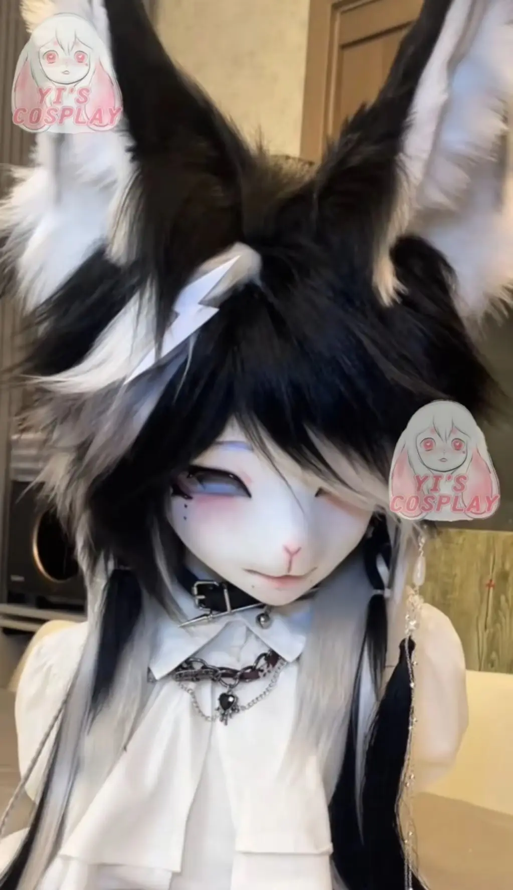 Yis تأثيري مخصص فروي رئيس Kigurumi رئيس تأثيري كيمونو Fursuit اليدوية سماعات الوحش مخصص Fursuit كيمونو رئيس