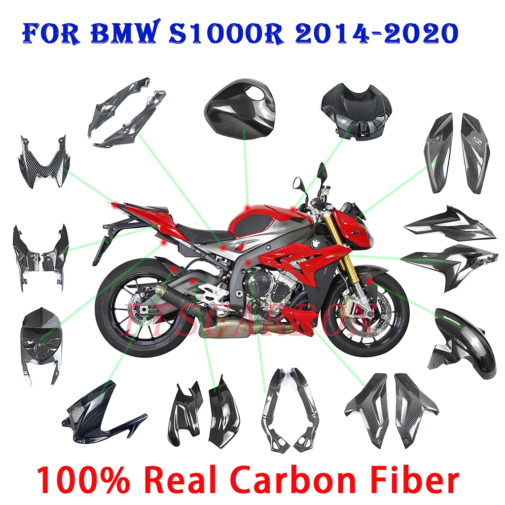 

Motorcycle Accessories Full Real Carbon Fiber Parts Fender Panels Cover Fairing Kits For BMW S1000R HP4 2020 2019 2018 2017 2015