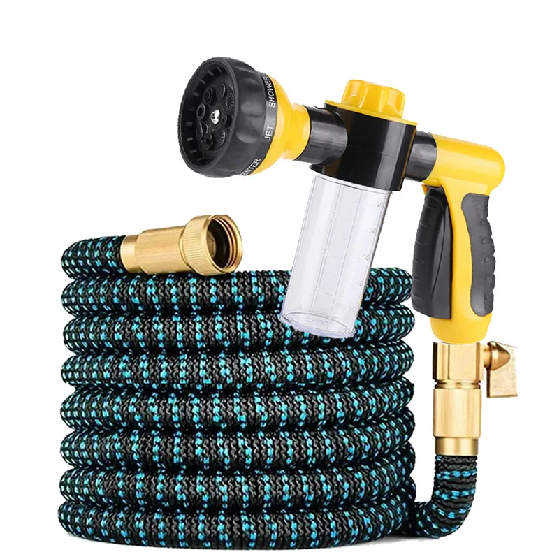 Adjustable Magic Hose Gun High Pressure Car Wash Spray Gun Portable Expandable Multifunctional Water Sprayer Auto Cleaning Kit
