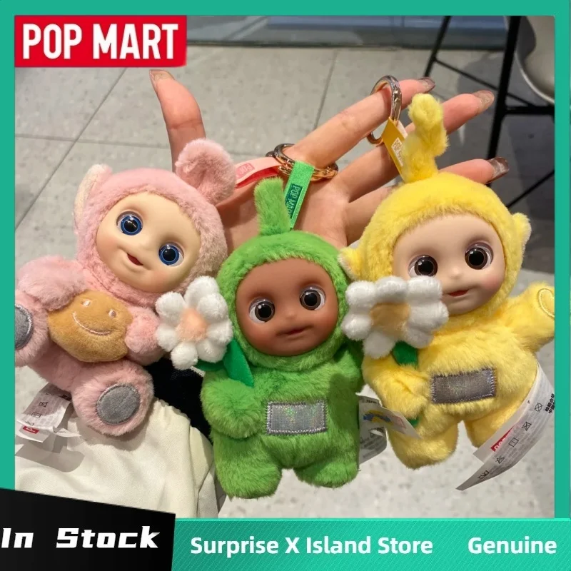 حقيقي Popmart Teletubbies قل مرحبا سلسلة صندوق أعمى لعبة أفخم المفاتيح الشكل هدية العصرية اللعب صندوق غامض الحلي الهدايا #1