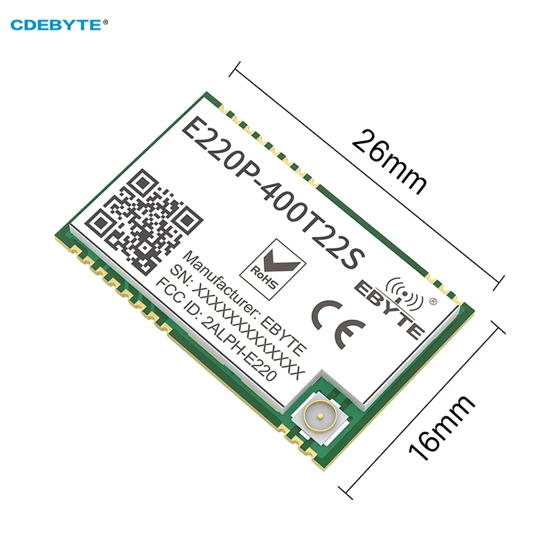 LLCC68 Wireless LoRa Module 433MHz 470MHz 22dBm 160mW CDEBYTE E220P-400T22S Transceiver RSSI 7km UART SMD IPEX/Stamp Hole