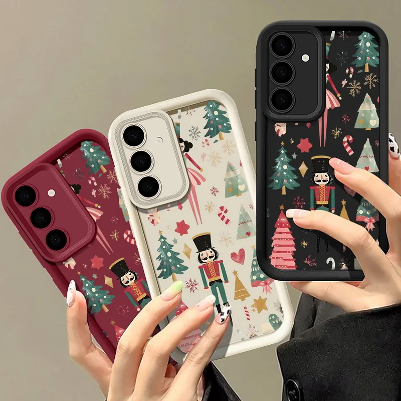 Чехол для телефона Creative Christmas Tree для Samsung Galaxy A56 A16 A17 A36 A26 A55 A54 A15 S24 S25 FE S24 S23 S22 Ultra S25Edge Cover
