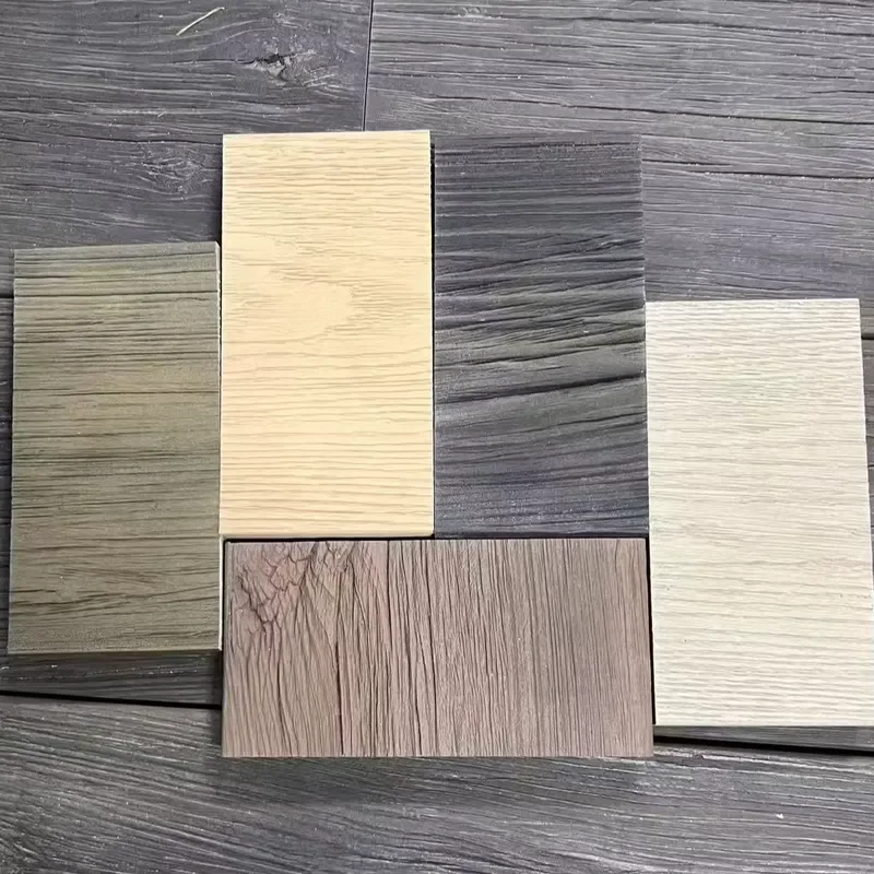 Durable Outdoor Waterproof Decking Tiles Natural Wood Grain Pattern for Patio Swimming Pool Floor Garden Hall Made PU