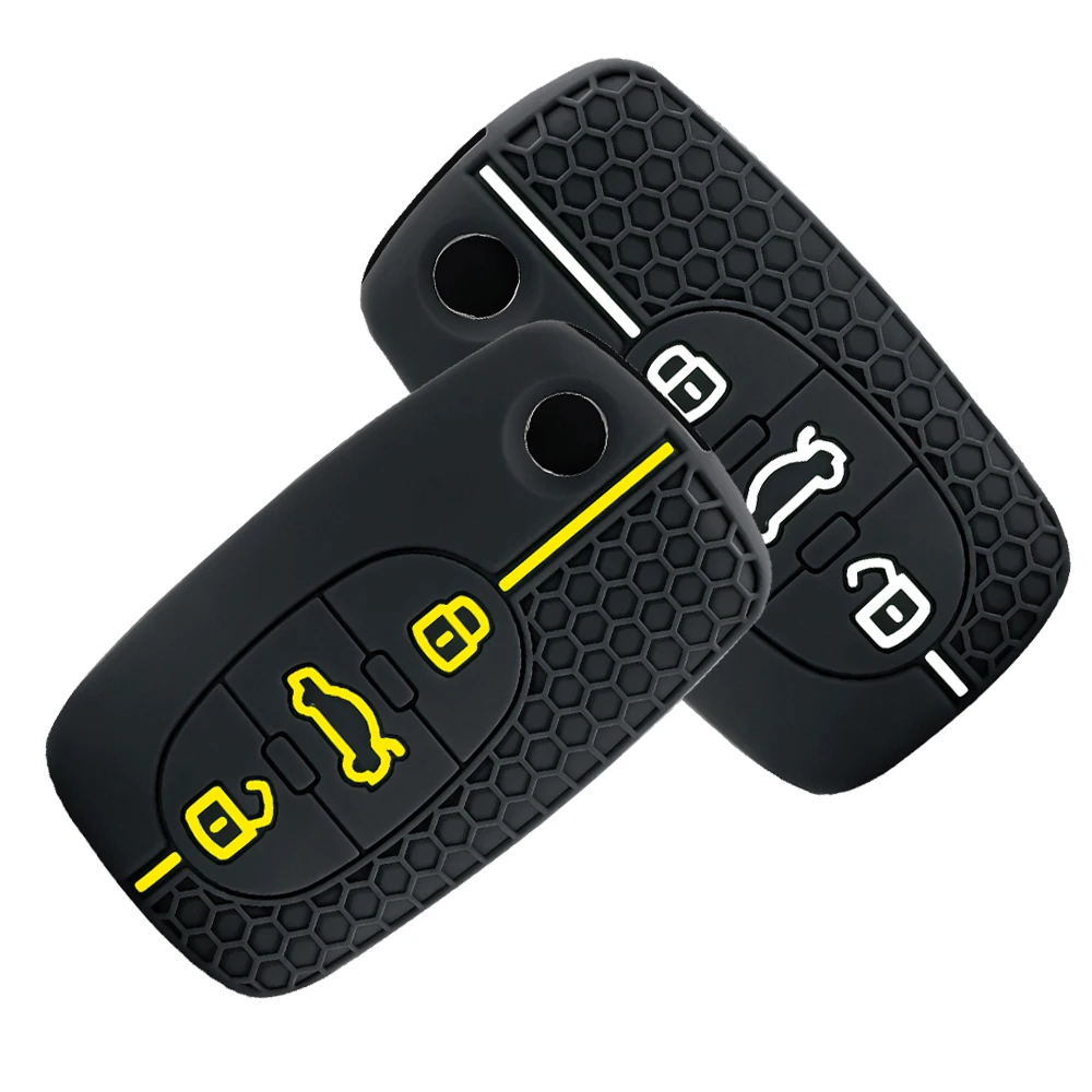 Silicone Car Key Case Cover Shell for Audi A4 B6 B5 A3 A1 A6 C5 A2 TT Mk1 S3 S4 S6 RS6 A8 Wallet Holder Key Protector
