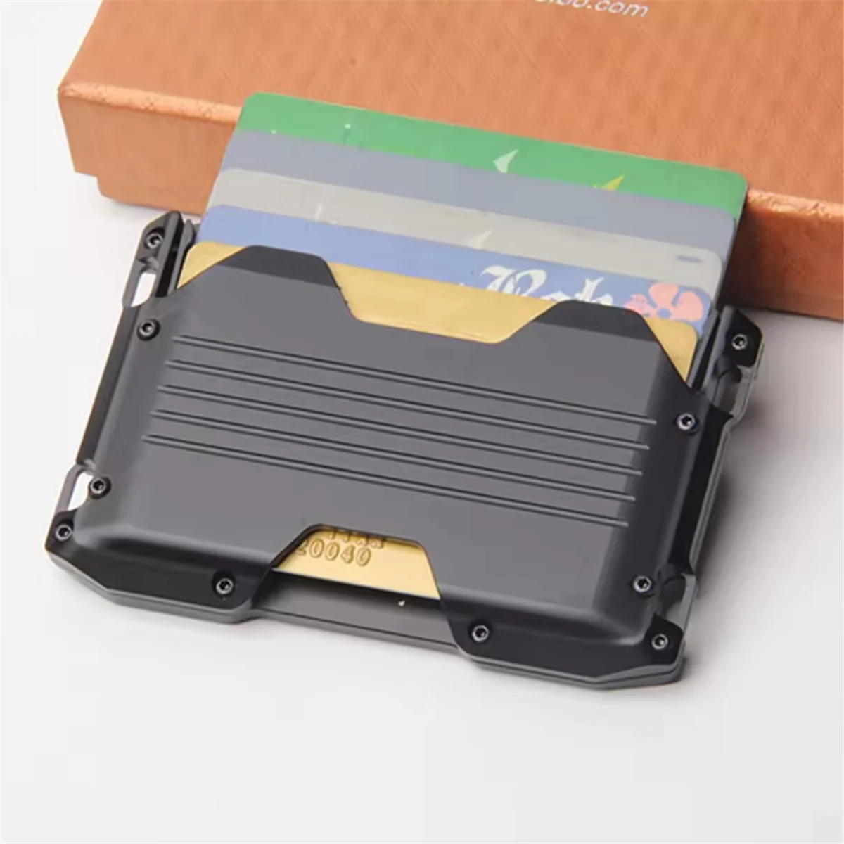 

A72P RFID-держатель для карт, умные кошельки для мужчин, ID Bank, держатель для ключей, металлический тонкий алюминиевый минималистичный кошелек, подарок