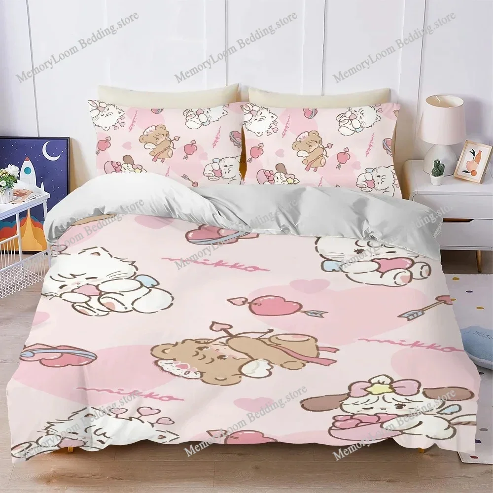 

Cute Cartoon M-Mikko Duvet Cover Set Home Style Bedding Soft Laundry Cotton Bed Four Seasons Student Dormitory Home Textile741