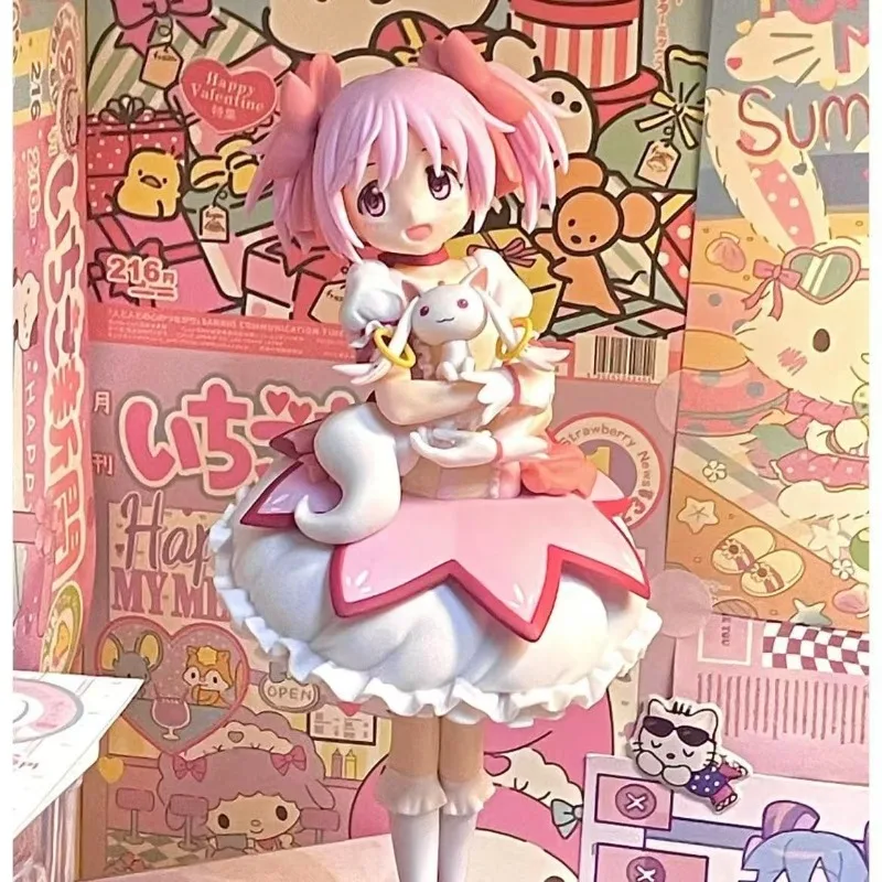 Figurka Anime Puella Magi Madoka Magica Kaname Madoka Figurka Akcji Model Czarodziejki Dekoracja Statua Lalki Zabawki Prezent na Boże Narodzenie