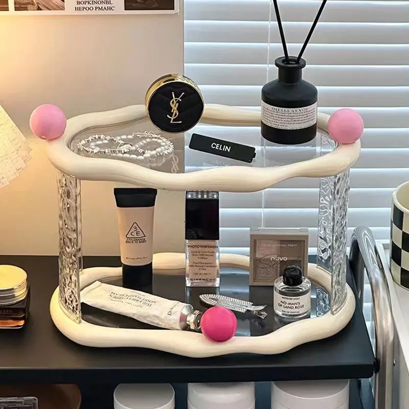 

Настольный органайзер премиум-класса для чашек, парфюмерной косметики, полка для хранения в ванной комнате