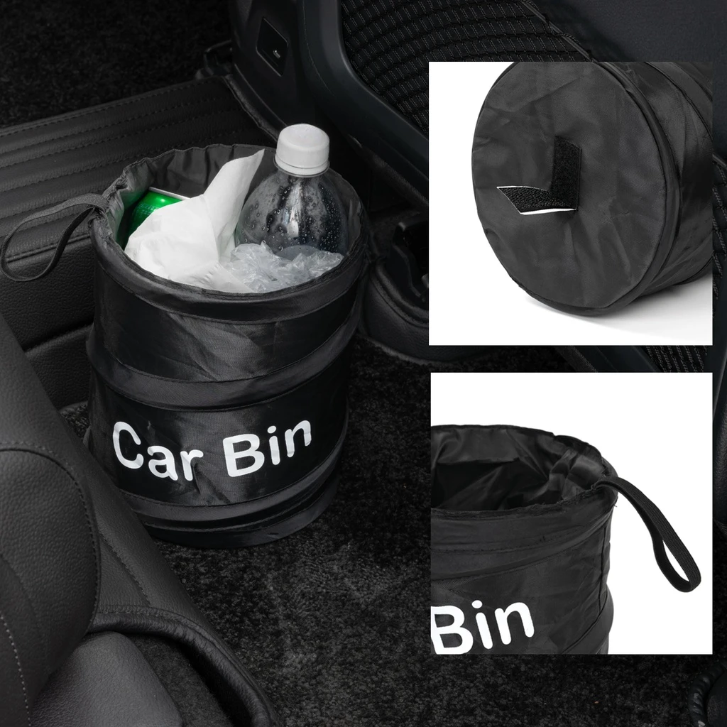 Collapsible Black Car Trash Can Pack Trash Bag Rubbish Waste Bin For Little Leak Proof Car Cooler Bag Garbage Bag JJ1999BBD