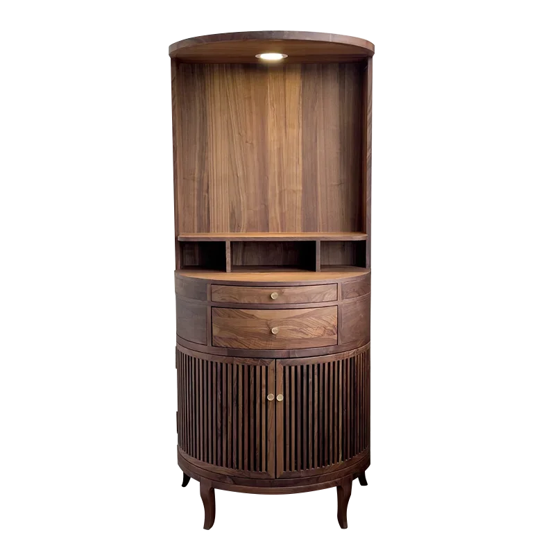 Shrine offering shrine small new Chinese vertical cabinet walnut