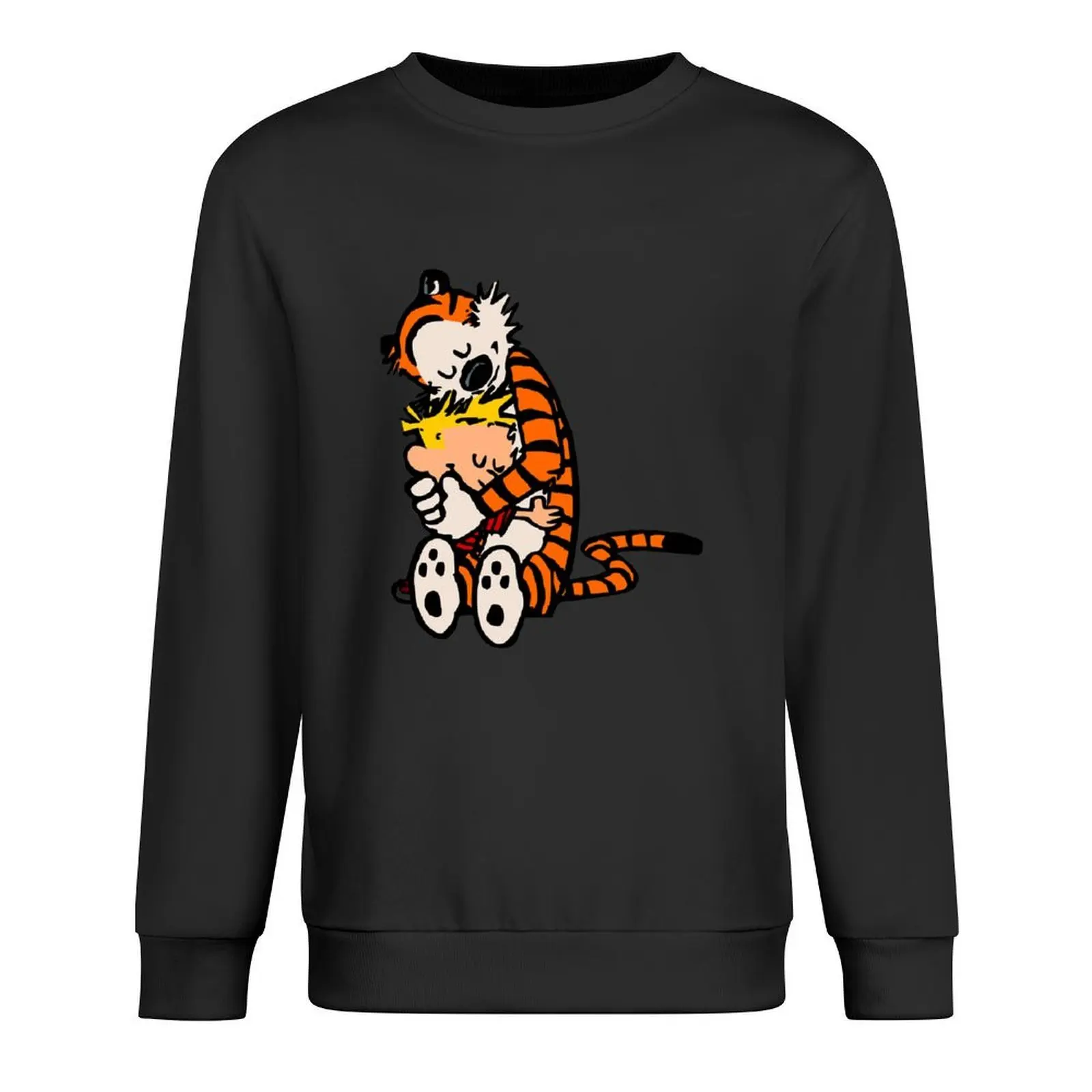 

calvin and hobbes had funy hug Pullover mens clothes men clothes mens designer clothes tracksuit men sweatshirt men