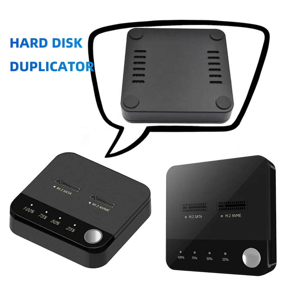 

M.2 SATA/NVMe Dual-Bay Hard Disk Copier with LED Indicator Docking Station Duplicator M.2 SSD Duplicator Reading for Store Data