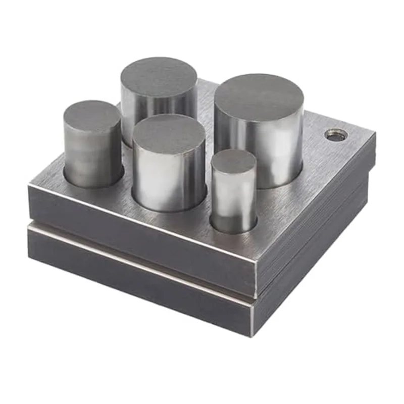 

CYL-5 Piece Jewelry Tools Kit With 5 Round Punch Sizes 1/2In 5/8In 3/4In 7/8In 1In Jewelry Making Metal